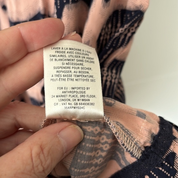 Anthropologie Maeve Zola Bear Print Shift Dress Pink & Blue Animal Print Size 4 - Picture 4 of 11